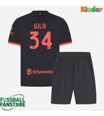 AC Milan Mario Gila #34 Replik 3rd trikot Kinder 2026-27 Kurzarm (+ Kurze Hosen)